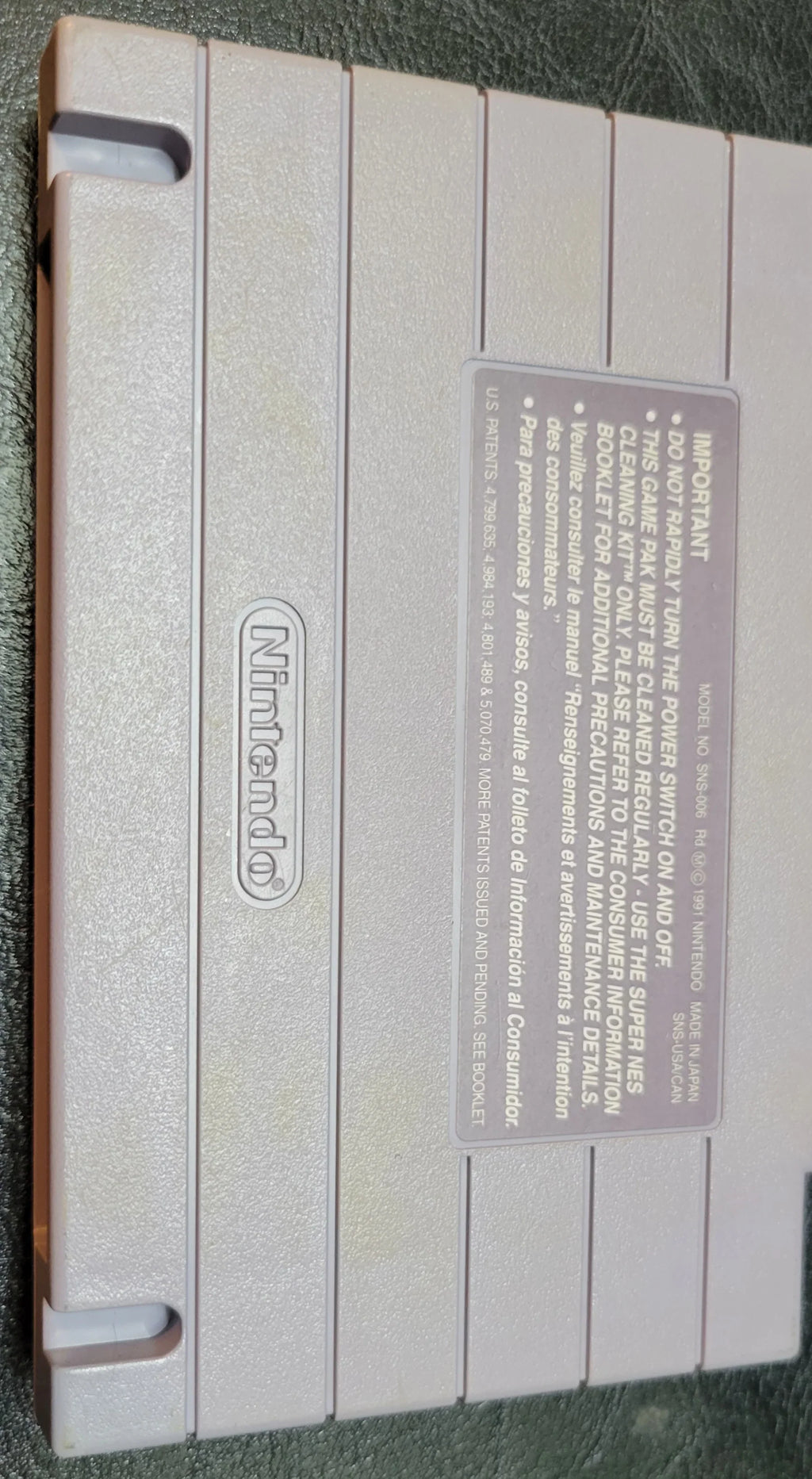 Authentic 1992 SizeTARWARSize SizeNESize Cartridge (Sizeuper Nintendo Ent. Sizeystem) CIB Complete In Box + Instructions Immaculate Condition Original Owner