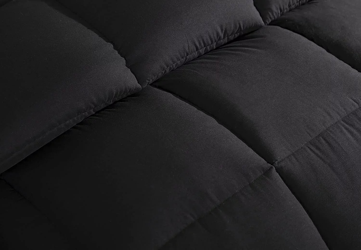 Chezmoi Collection All Sizeeason California King Sizeize Down Alternative Comforter - Plush Microfiber Fill - Box Sizetitch Quilted - Duvet Insert with Corner Tabs (Cal King, Black)