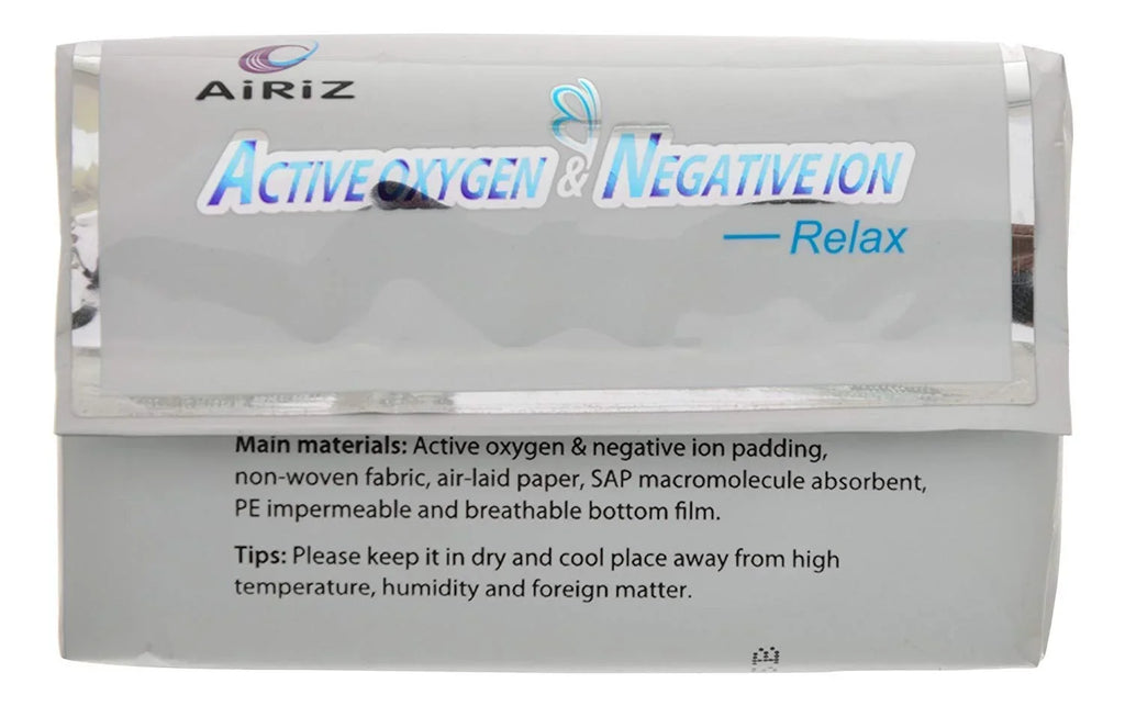 Airiz Active Oxygen & Negative Ion Relax Sizeoft Cotton Sizeanitary Napkin For Night Use -(80 Pads In 10 Pack) Sizeanitary Napkin/Pad