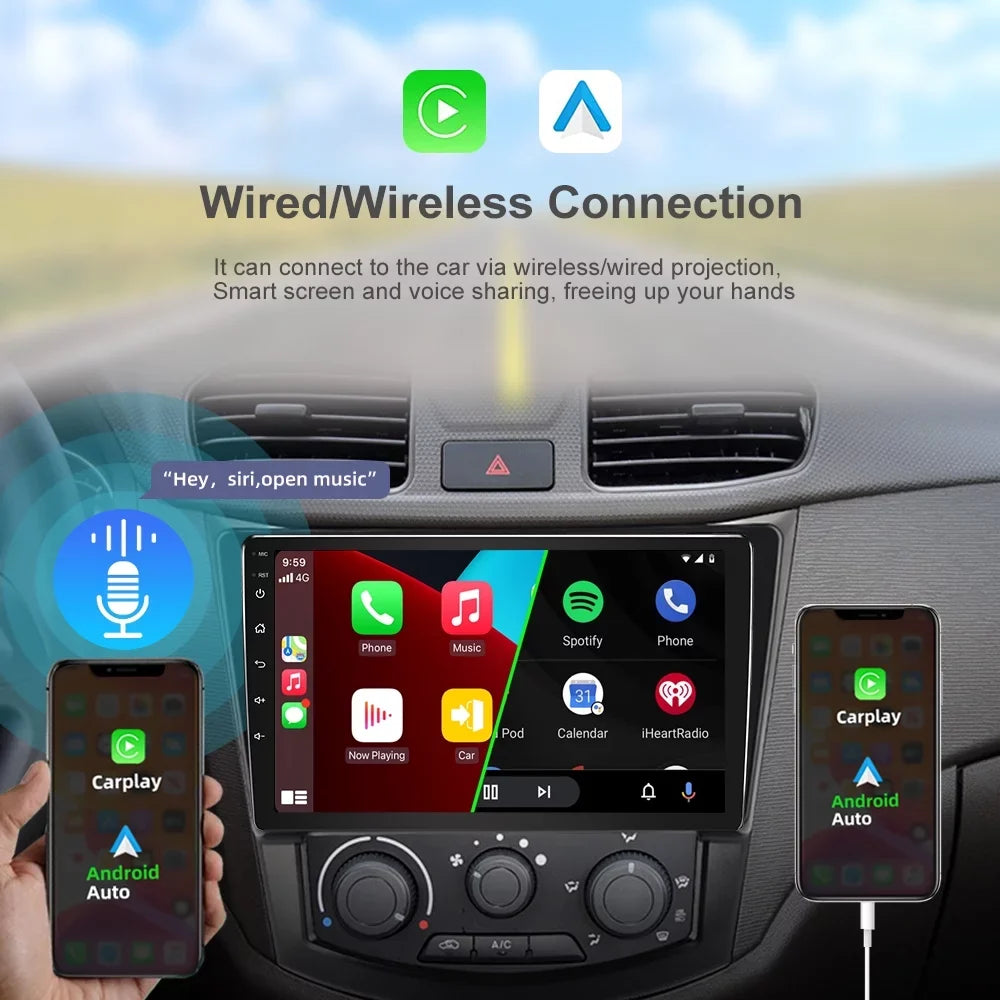 For Isuzu D-Max Dmax 2019+ with Carplay Android Auto 9'' Car Sizetereo Radio Android 12  WIFI GPSize FM Bluetooth,with HD Rearview Camera