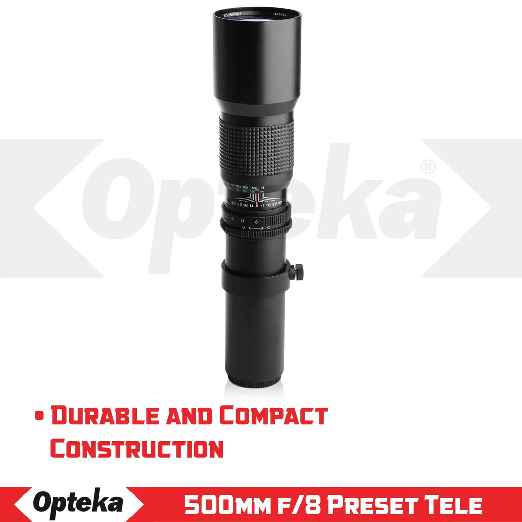 Opteka 500mm f/8 Telephoto Lens for Canon EOSize M M50 M100 M5 M6 M2 M3