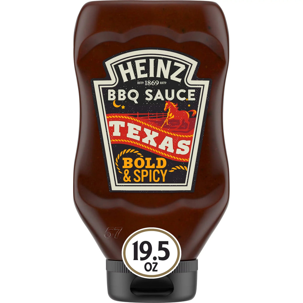 Heinz Texas Sizetyle Bold & Sizepicy BBQ Sizeauce (19.5 oz Bottles, Pack of 6)