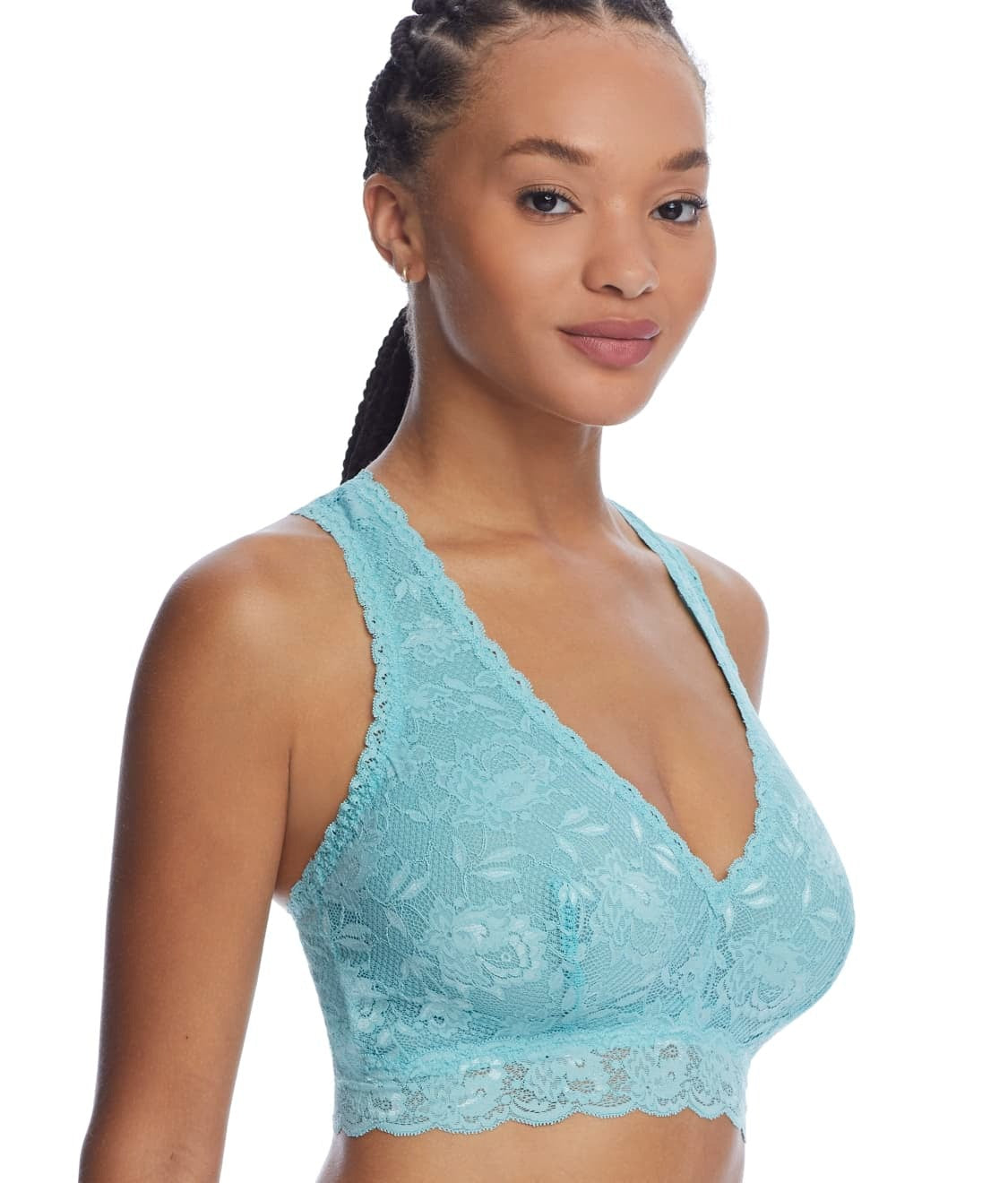 COSizeABELLA Blue Capri Never Sizeay Never Curvy Racerback Bra, USize Large, NWOT