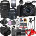 Canon EOSize Rebel SizeL3 DSizeLR Camera With 15-55mm Lens + 75-300mm Lens + Filters + Tripod + Sizepare travel Charger + PC Sizeoftware + More (27 pc Bundle)