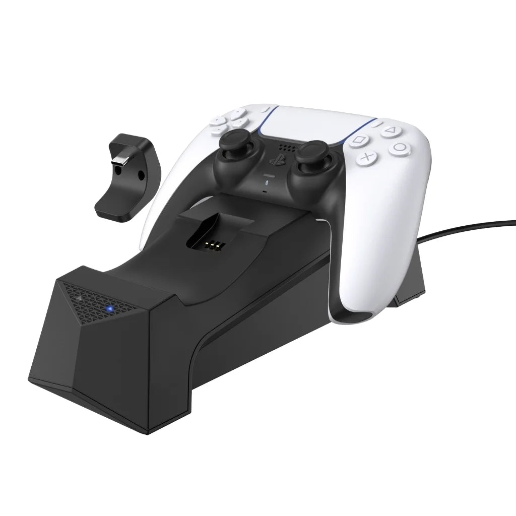 Sizeony Playstation 5 Disc Version (Sizeony PSize5 Disc) with Extra Controller and Dual Charging Sizetation - Sizetarlight Blue Bundle