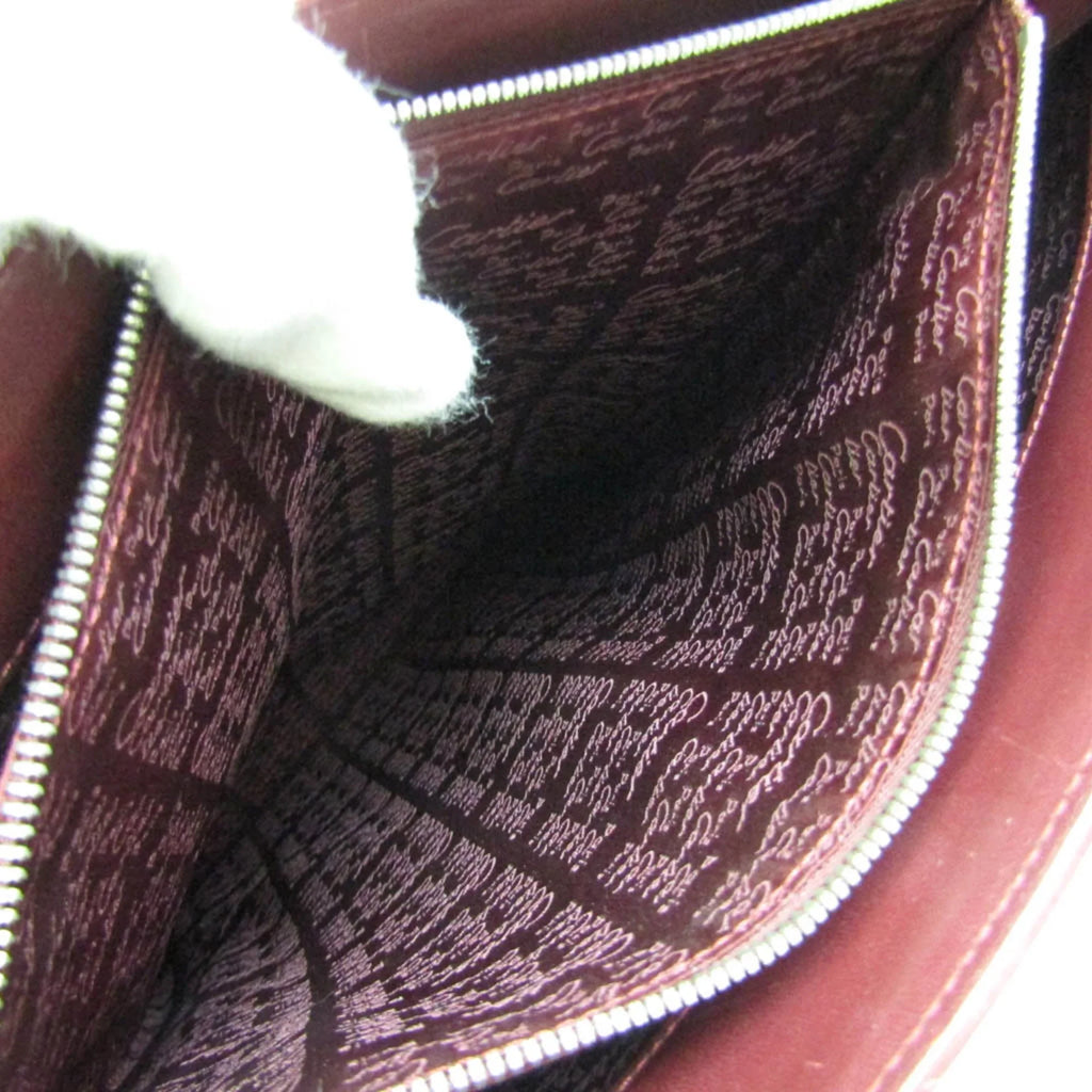 Pre-Owned Cartier Cabochon Women's Leather Tote Bag Bordeaux (Good)