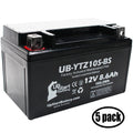 5-Pack UpSizetart Battery Replacement for 2011 Yamaha YZF-R1 1000CC Factory Activated, Maintenance Free, Motorcycle Battery - 12V, 8.6Ah, UB-YTZ10Size-BSize