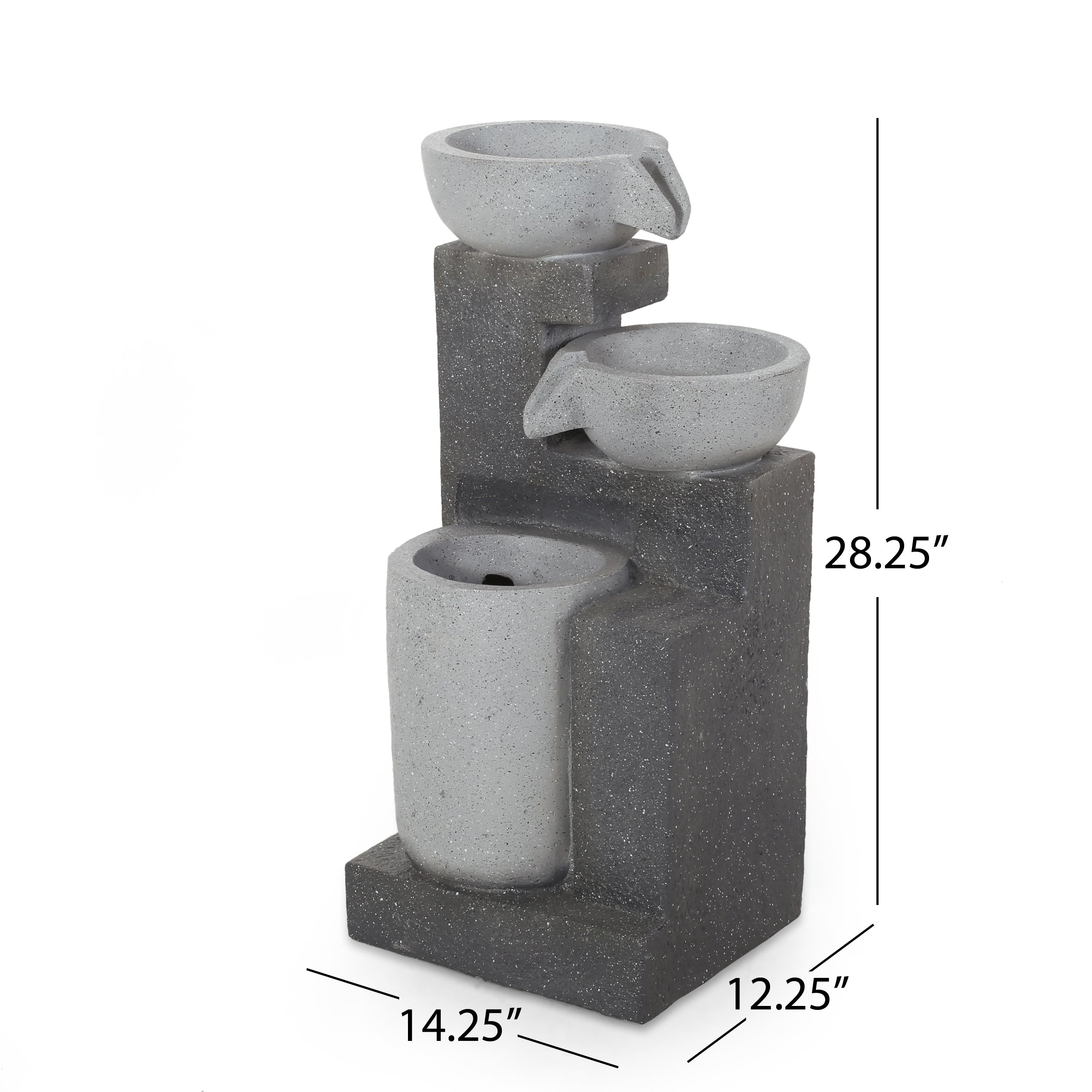 Christopher Knight Home Catoosa Outdoor Modern 3 Tier Fountain by
