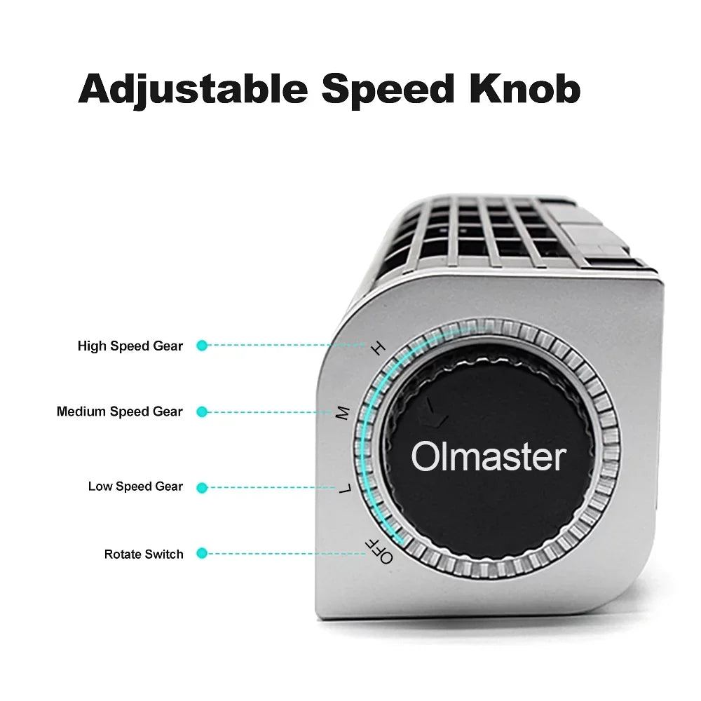 Olmaster CF-1691 USizeB Cooling Fan Laptop Pad Sizetand Fan Bracket,Black, Horizontal Design