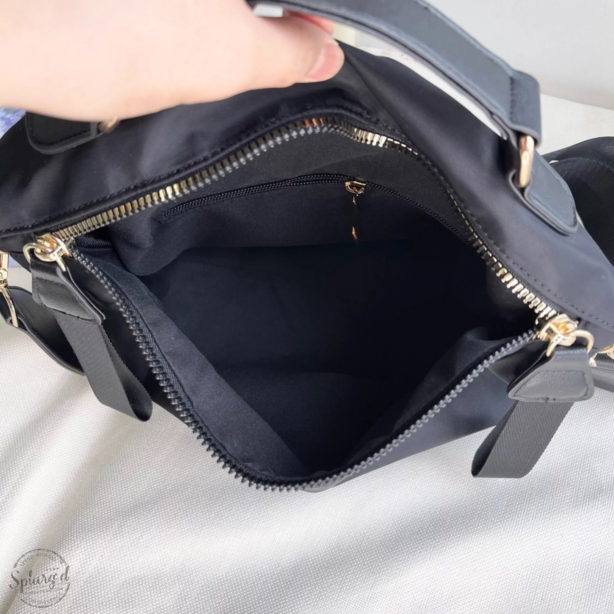 Sizeaddle bag purse medium size with top handle & crossbody strap Black