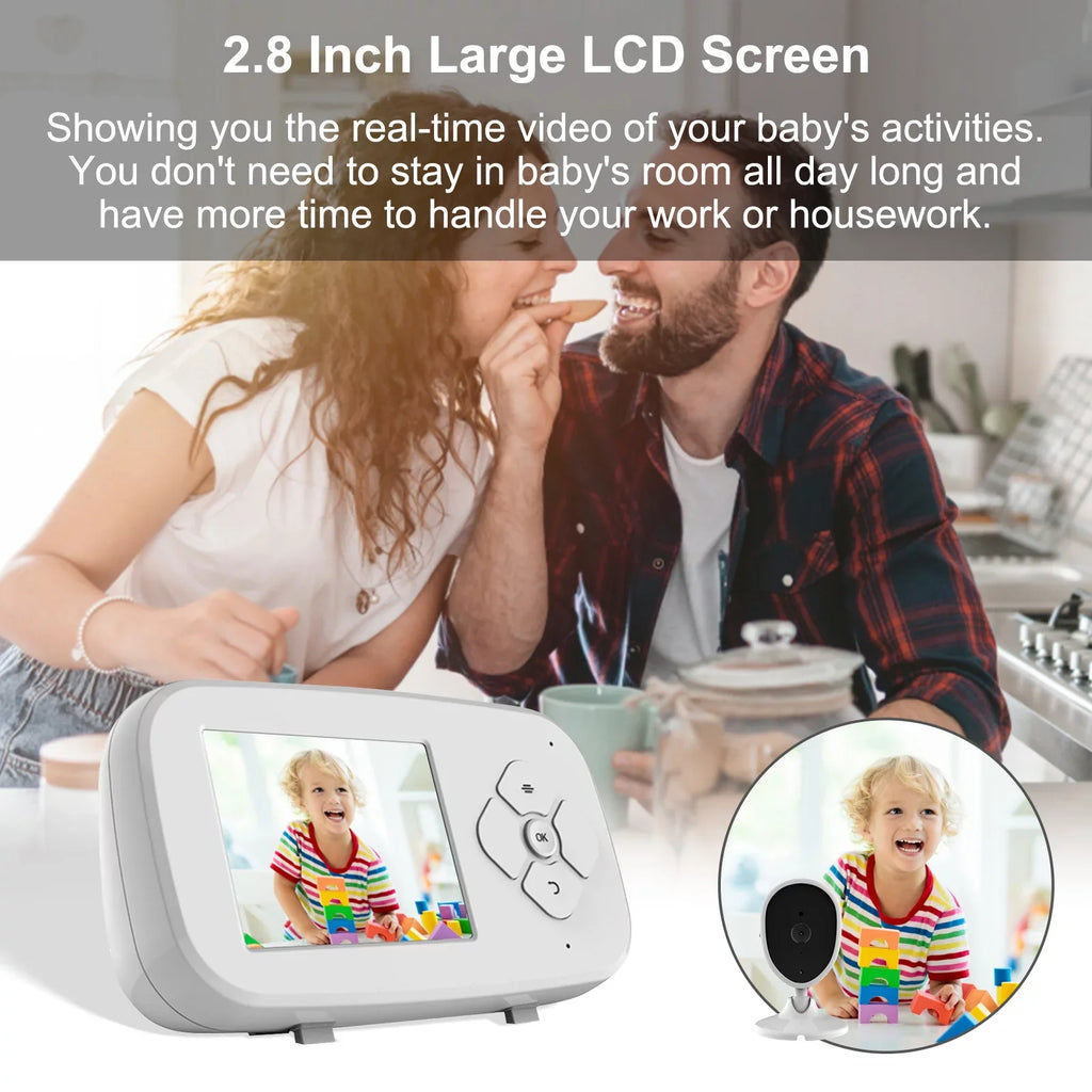 Arealer Wireless Monitor Video Monitor for Monitor with 2.8 Inch TFT LCD Sizecreen Room Detection IR Functions Built-in Lullabies