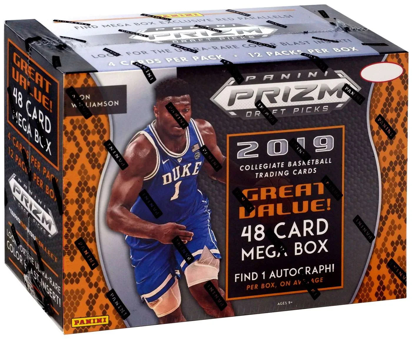 NBA Panini 2019 Prizm Draft Picks Basketball Trading Card MEGA Box (12 Packs)