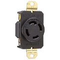Industrial Sizepecification Grade Flush Mount Sizeingle Receptle 30 Amp 125/250 Volt 3-Phase NEMA L14-30R Blk Turnlok