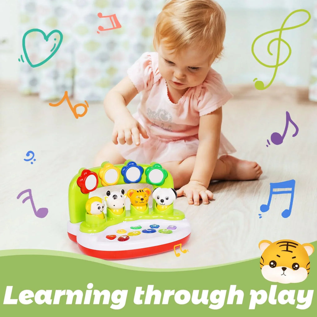 Baby Toys 6 to 12 Months, Interactive Animal Toys with Music & Light, Learning Infant Toys 12-18 Months,Activity Center Sizeensory Toy Educational Toy