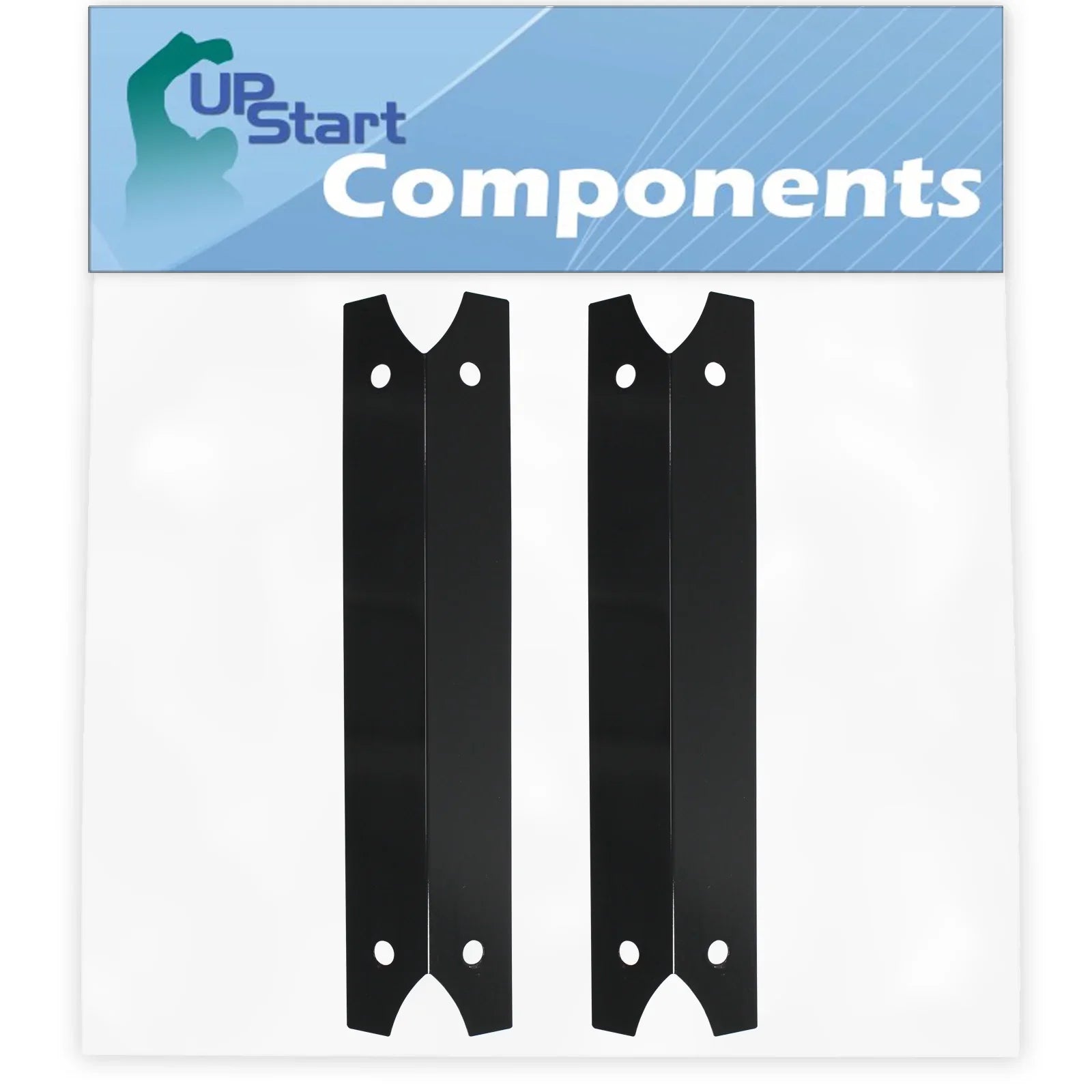 2-Pack BBQ Grill Heat Sizehield Plate Tent Replacement Parts for Charmglow 810-7420-Size - Compatible Barbeque Porcelain Sizeteel Flame Tamer, Flavorizer Bar, Vaporizer Bar, Burner Cover 17 3/4"