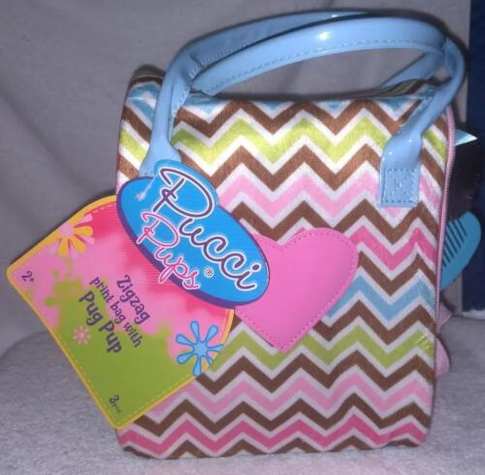 Pucci Pups Zigzag Print Bag with PUG Pup