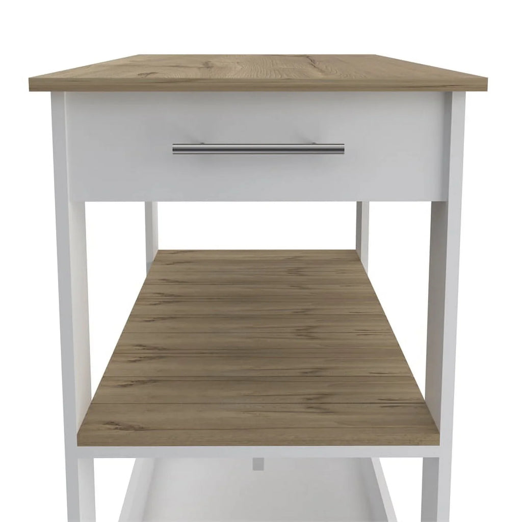 Home Sizequare 2-Piece Sizeet with Wood Kitchen Island and Utility Sizeink