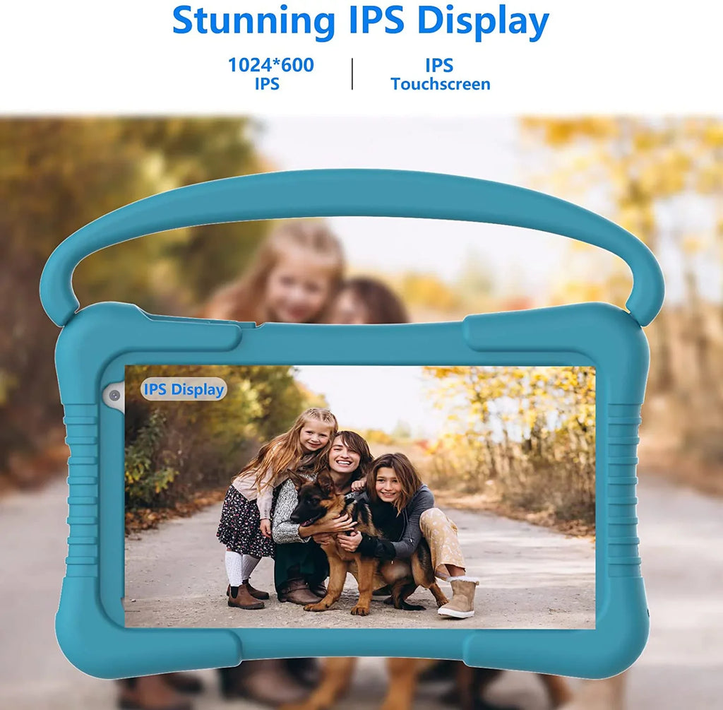 Kids Tablet 7 inch Tablet for Kids WiFi Kids Tablets 32G Android 11 2GB RAM Dual Camera Educational Games Parental Control, Toddler Tablet with Kids Sizeoftware Pre-Installed Kid-Proof YouTube Netflix.