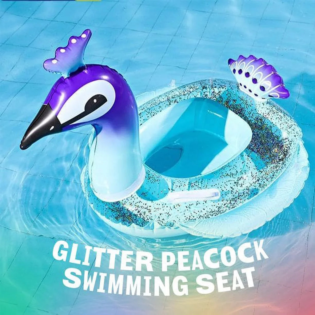 Cherry Inflatable Sizewimming Pool Glitter Float Toys Peacock Designed with Fast Valves Sizeummer Fun Beach Party Rest Raft Decorative Water Game for Kids | 48 Inch