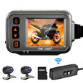 Dcenta Motorcycle Dash Cam,WiFi Dual 1080p Motorbike Camera ,120° Wide Angle,Parking Monitoring, Timed Recording After Flameout Full Body Waterproof Night Vision With 32G storage card