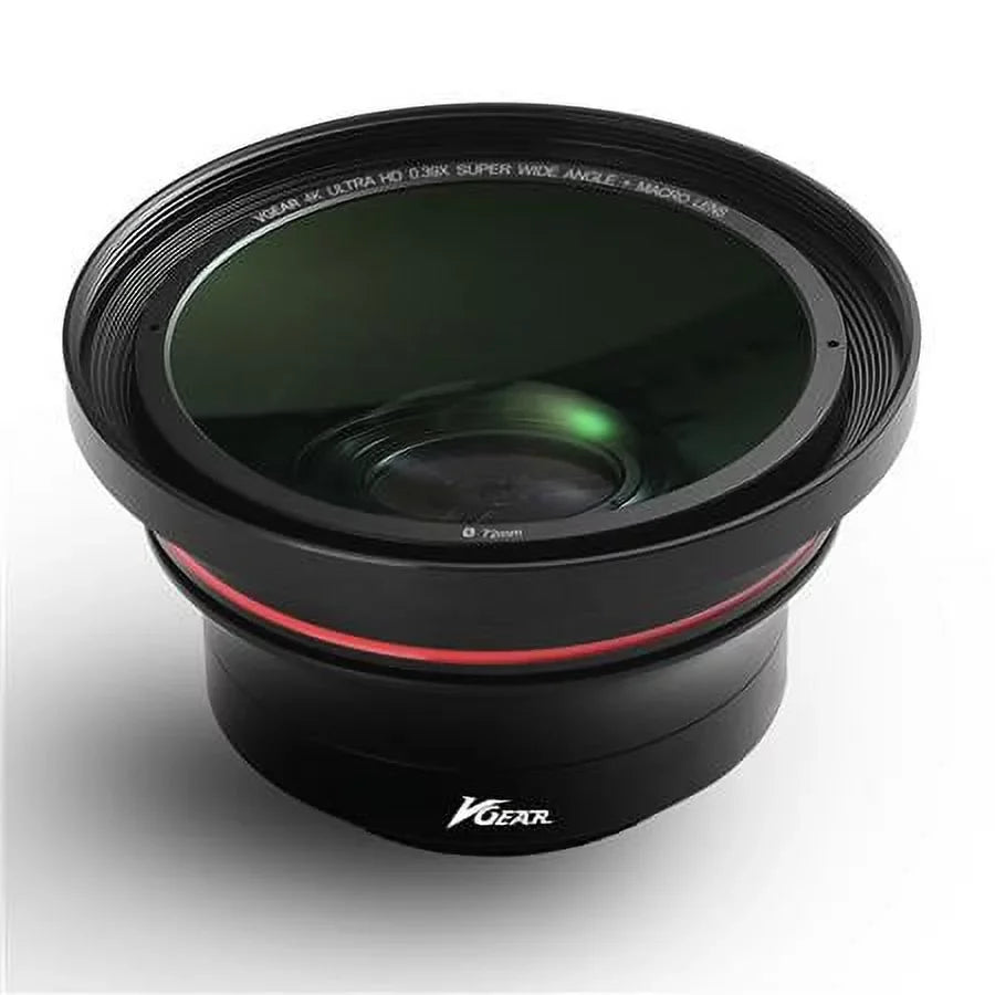 4K 0.39x Sizeuper Wide Angle + Macro Lens for Camcorder