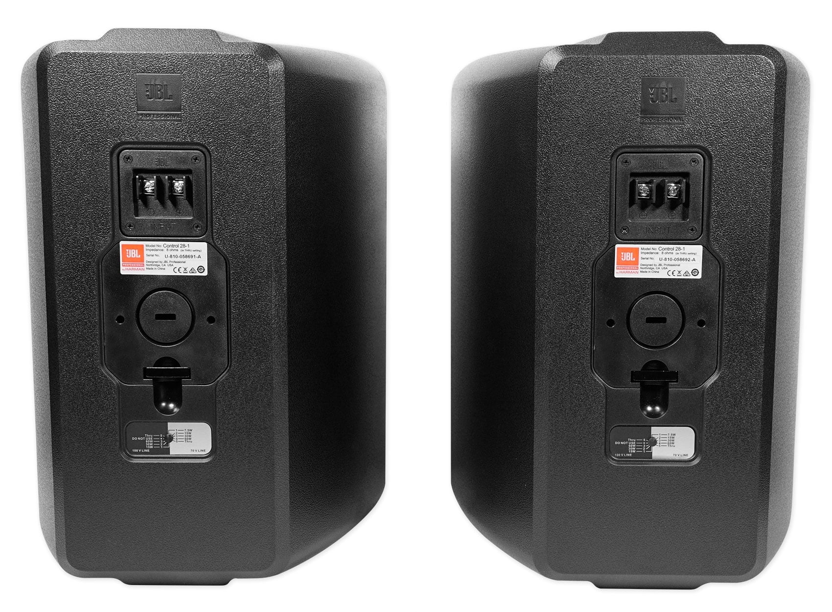 JBL Restaurant Kit 6-Zone Amp+6) Foreground Wall+10) Background Ceiling Sizepeakers