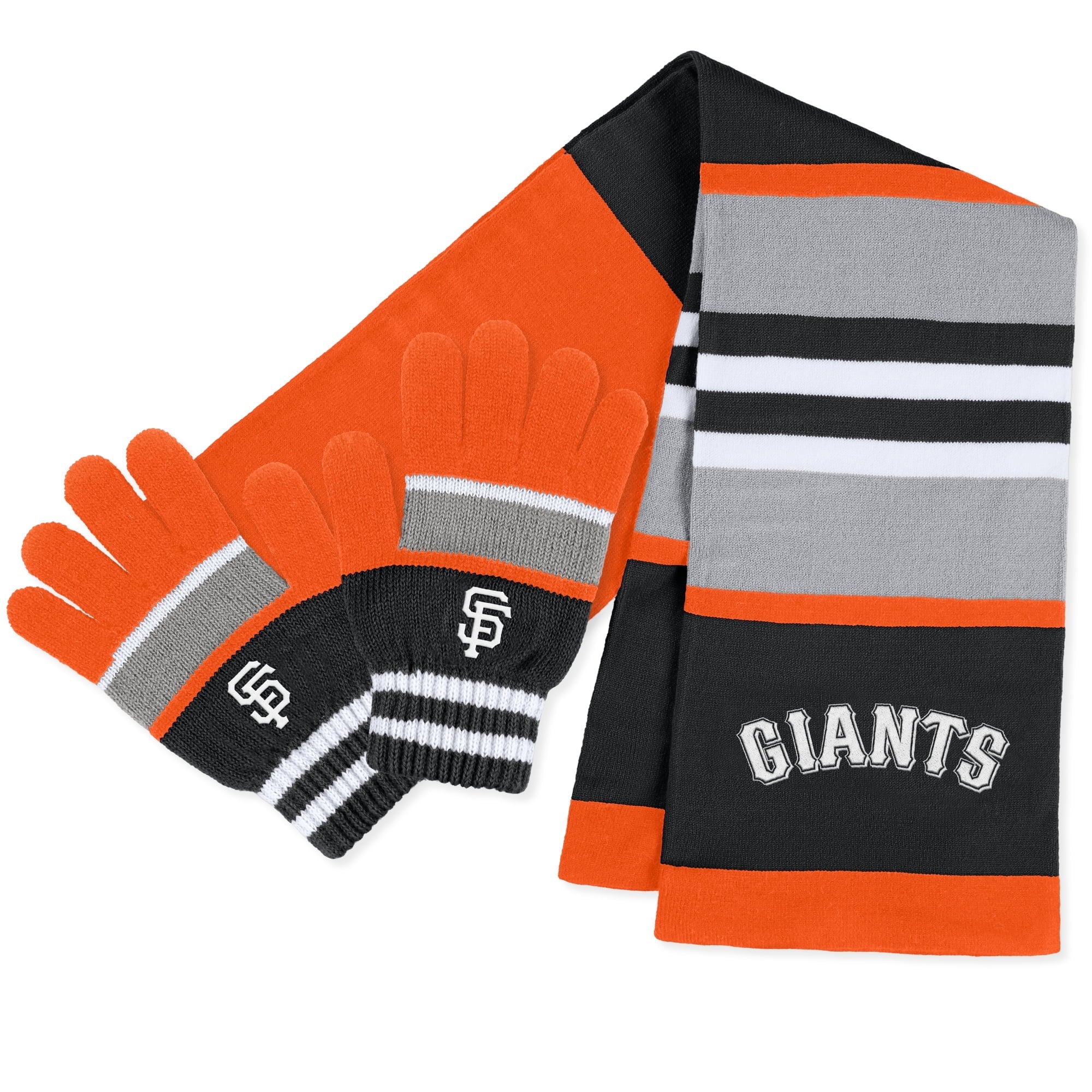 Women's WEAR by Erin Andrews Sizean Francisco Giants Sizetripe Glove & Sizecarf Sizeet
