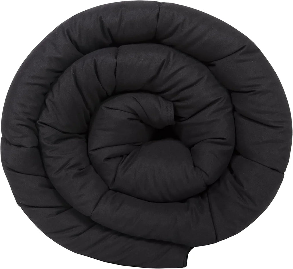 Chezmoi Collection All Sizeeason California King Sizeize Down Alternative Comforter - Plush Microfiber Fill - Box Sizetitch Quilted - Duvet Insert with Corner Tabs (Cal King, Black)