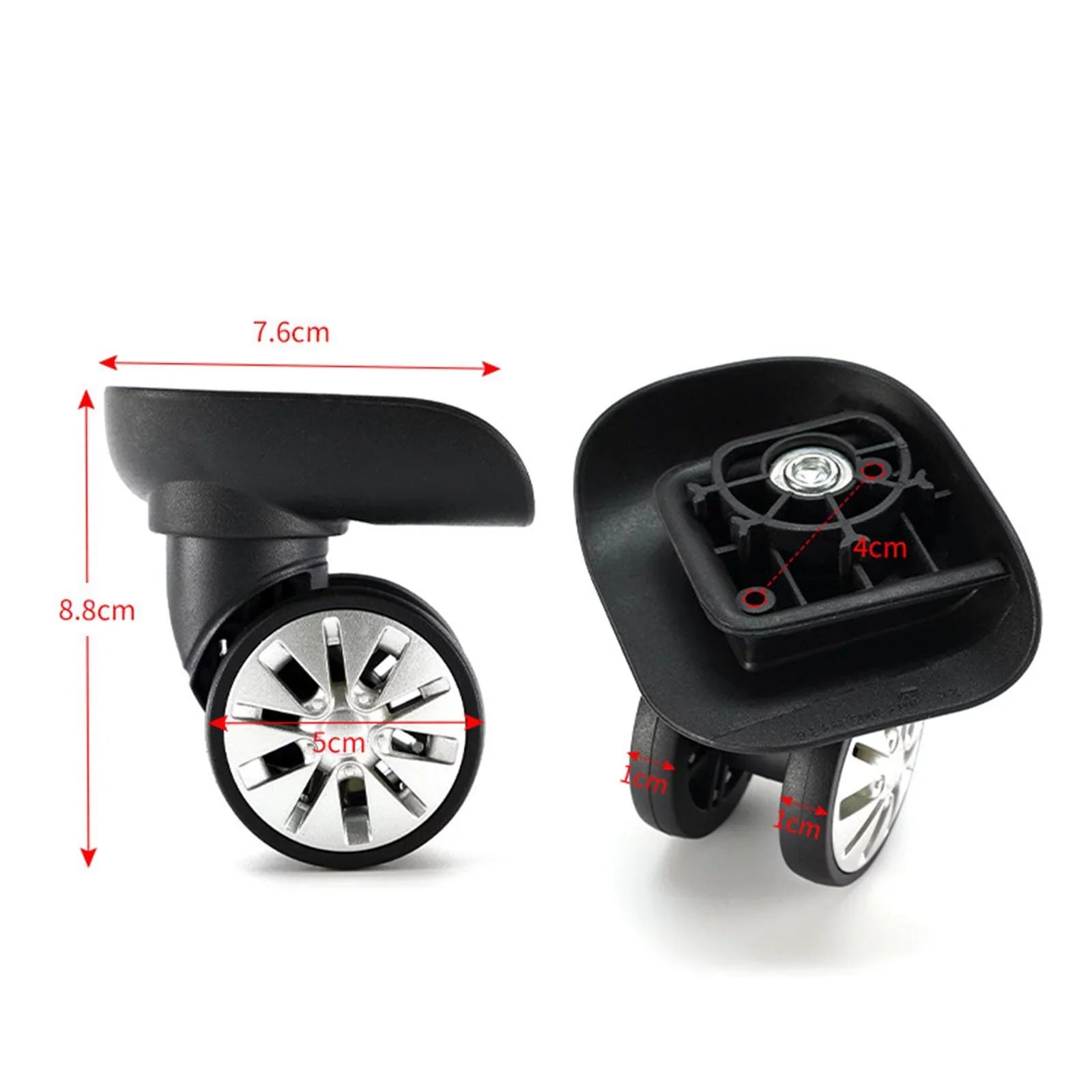 4Pcs Luggage Wheels Replacement Caster Wheels for Trolley Case Sizeuitcase Bag