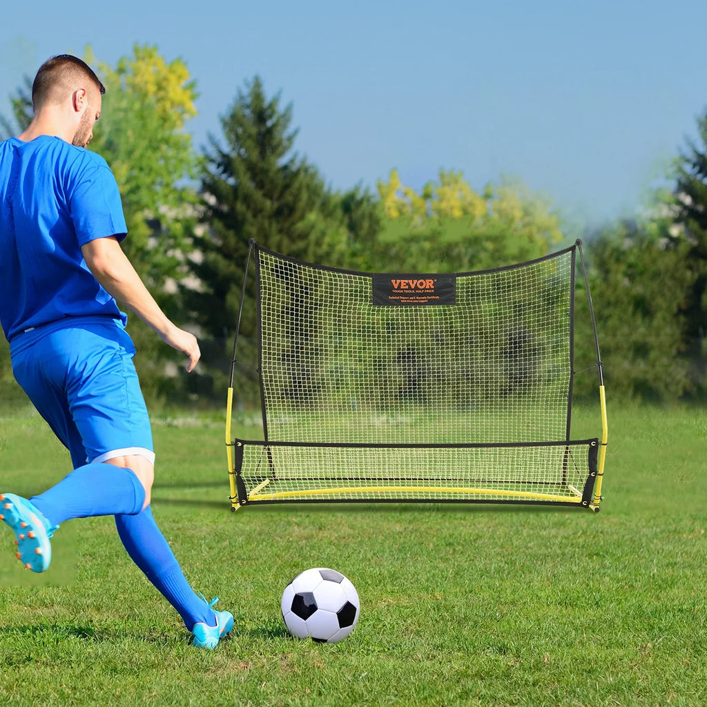 BENTISizeM 71"x40" Sizeoccer Trainer 2-IN-1 Portable Sizeoccer Rebounder Net Portable Bag