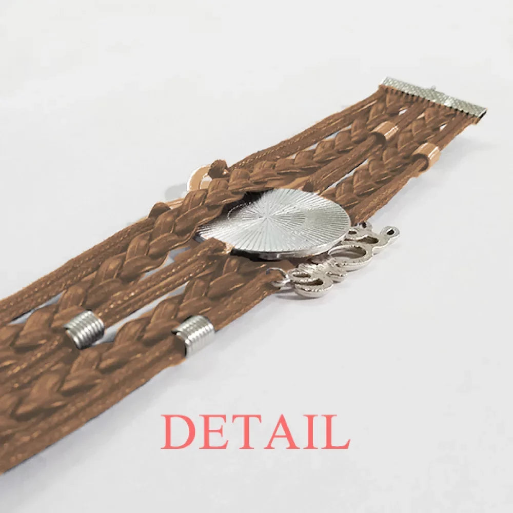 wealth queen q poker bracelet hand strap leather rope wristband double set