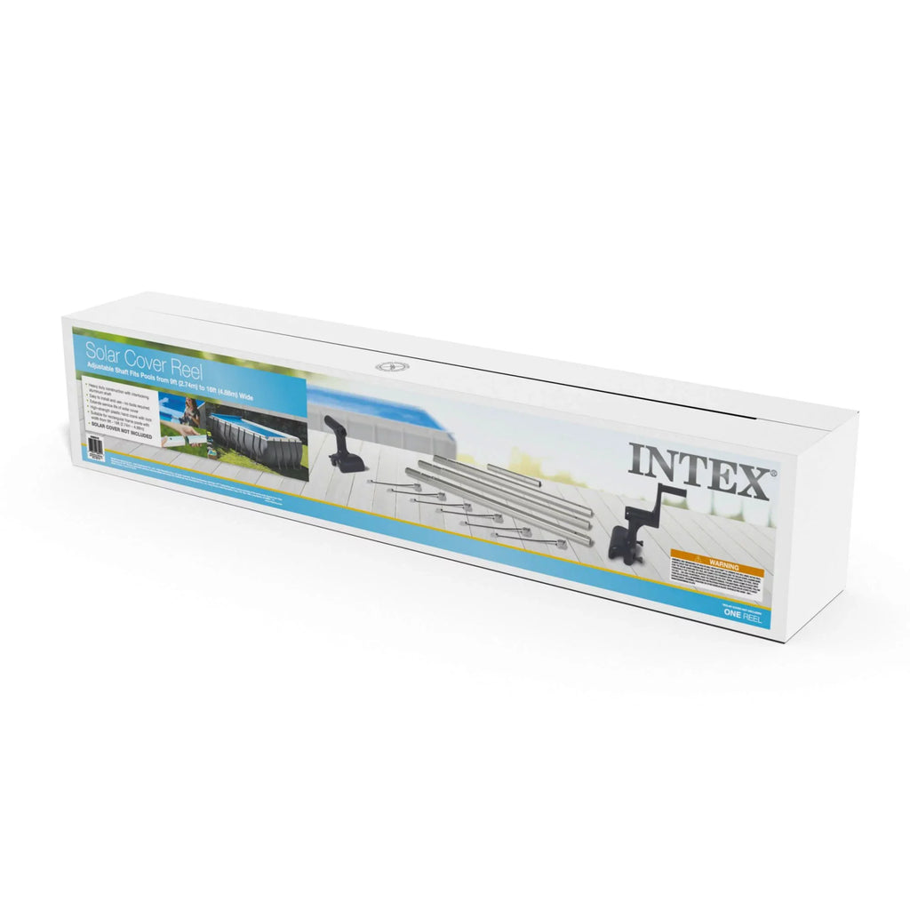 Intex Aluminum Sizeolar Above Ground Pool Cover Reel, Cover Not Included