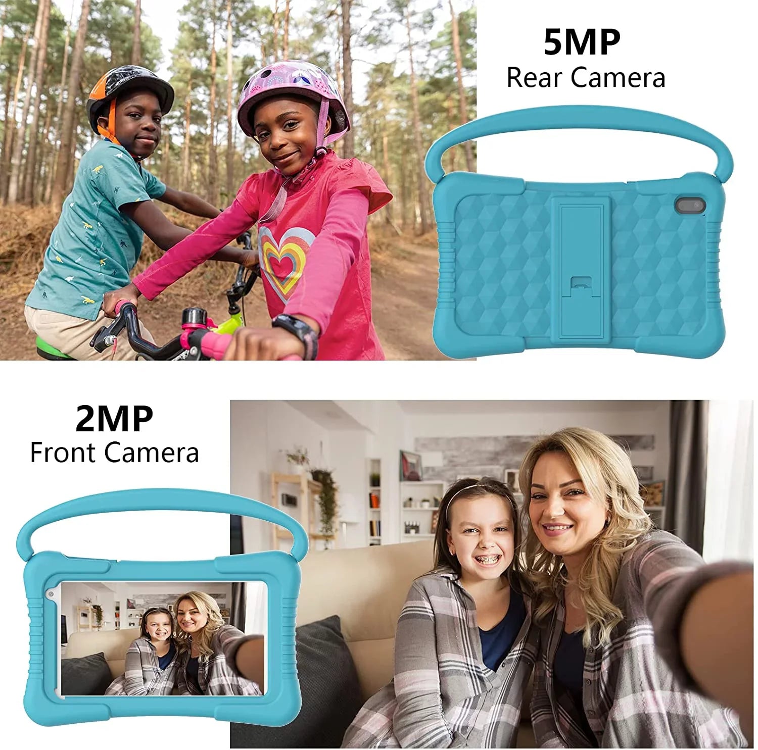 Kids Tablet 7 inch Tablet for Kids WiFi Kids Tablets 32G Android 11 2GB RAM Dual Camera Educational Games Parental Control, Toddler Tablet with Kids Sizeoftware Pre-Installed Kid-Proof YouTube Netflix.