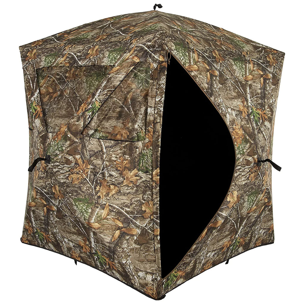 Ameristep Care Taker Pop up 2 Person Ground Hunting Blind, Realtree