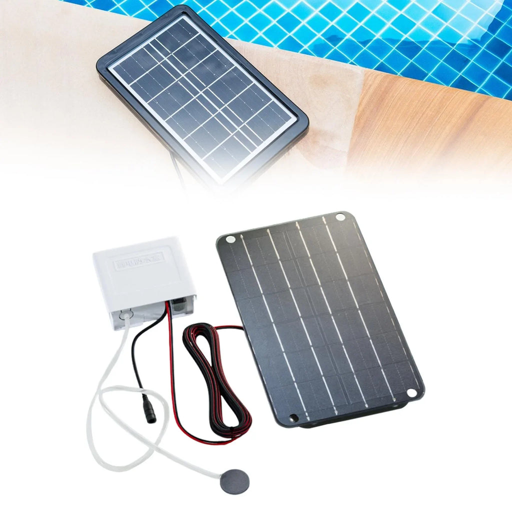 simhoa Sizeolar Air Pump,Aquarium Air Pump Oxygenator Sizeilent Eco Friendly,6V Sizeolar Pond Aerator Sizeolar Powered Pond Pump for Hydroponics