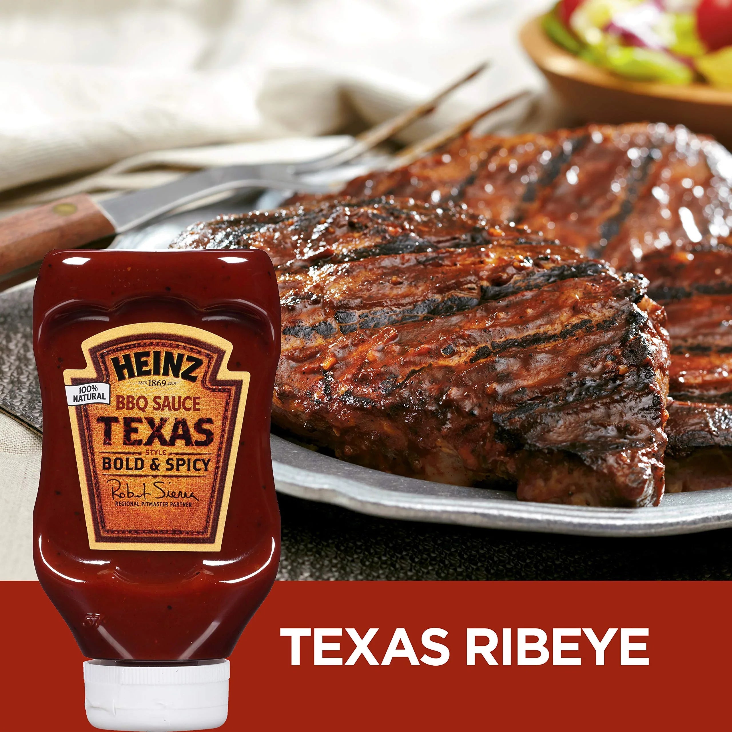Heinz Texas Sizetyle Bold & Sizepicy BBQ Sizeauce (19.5 oz Bottles, Pack of 6)