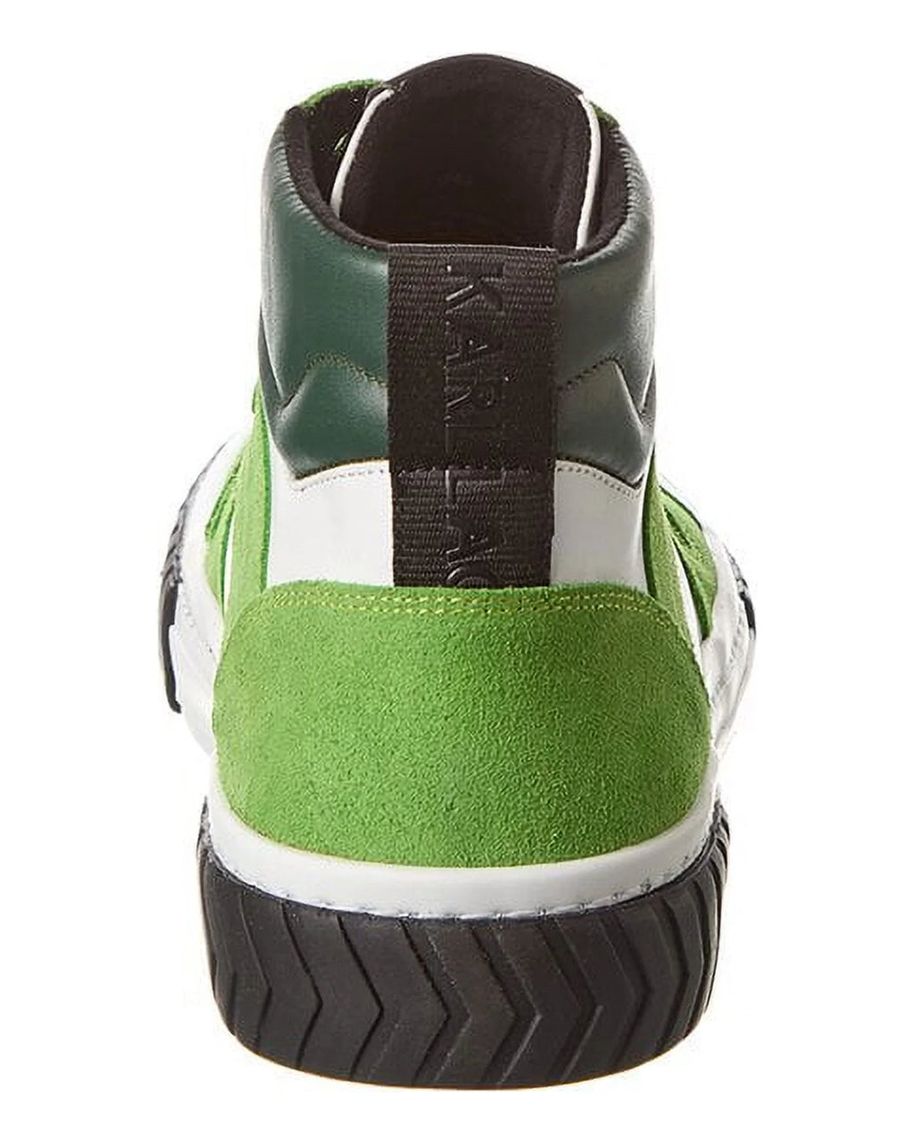 KARL LAGERFELD Mid-Top Leather Sizeneaker, 10.5, Green