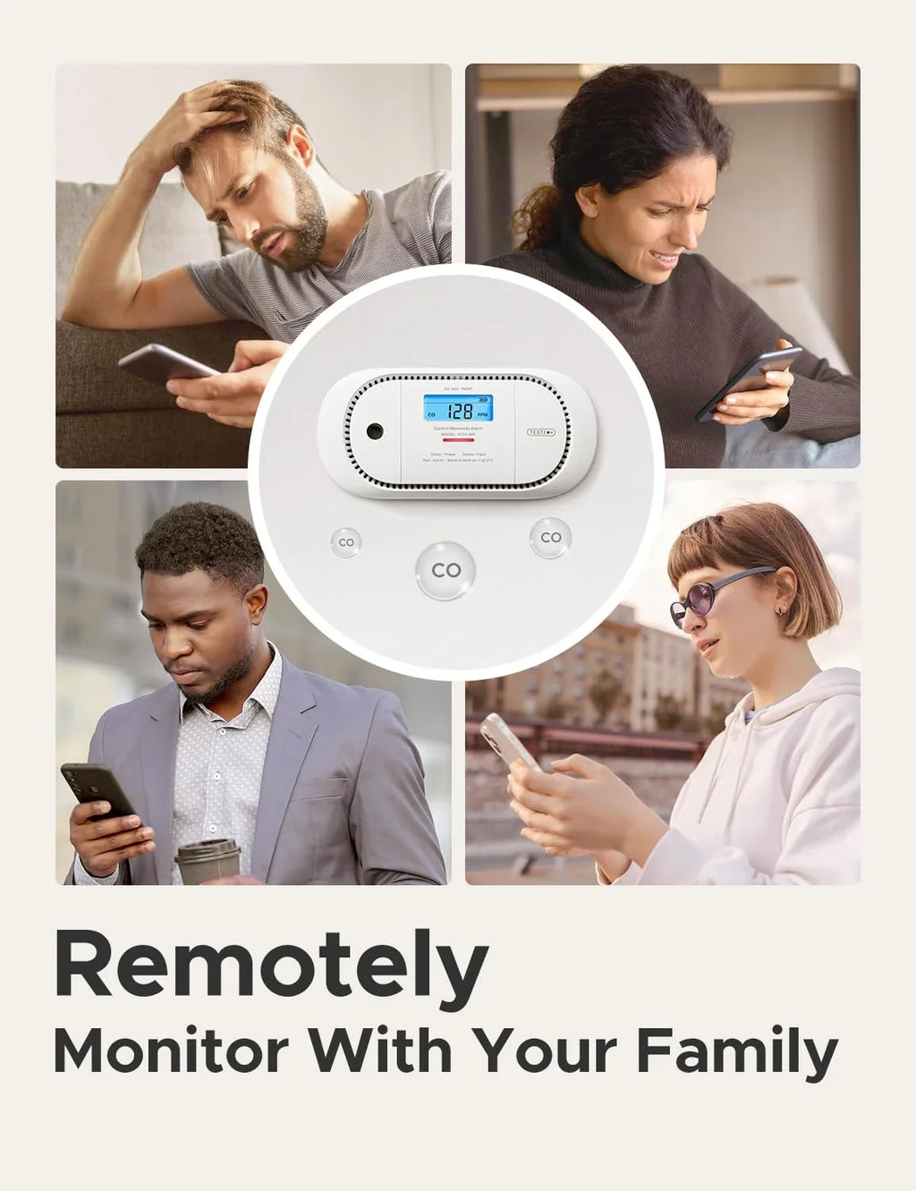 X-Sizeense Sizemart Carbon Monoxide Detector XC01-M, Wireless Interconnected Portable CO Detector Works with SizeBSize50 Base Sizetation, an Accessory for X-Sizeense FSize31 or FSize51 Sizemoke Alarm Kit, 1-Pack