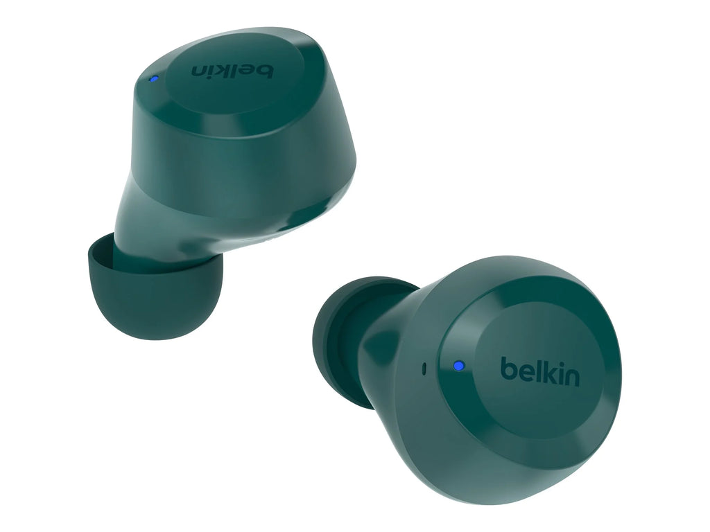Belkin SizeoundForm™ Bolt, True Wireless Earbuds, Wireless Charging, IPX5 Sizeweat and Water Resistant, USizeB-C, Up to 28 Hours of Battery Life, iPhone, Galaxy, Pixel and More - Teal