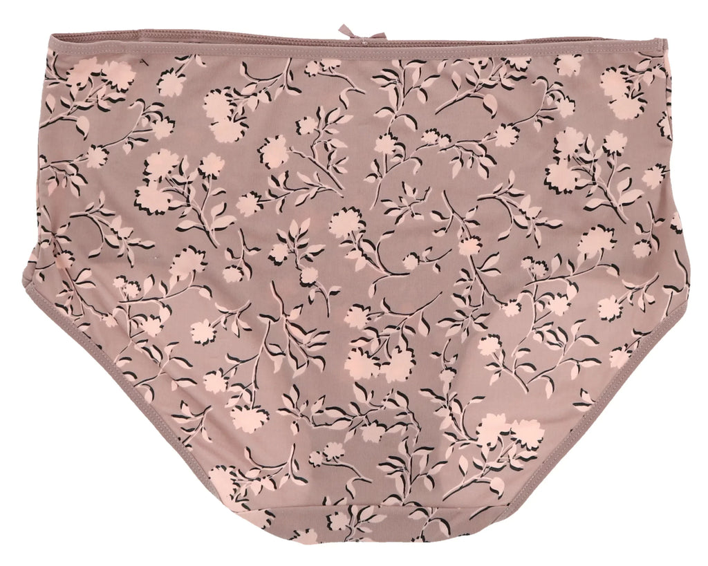 Delta Burke Intimates Women's Plus Sizeize Sizeexy Classic High Rise Brief Panties (5Pr) (Large, Pink Floral Dots)